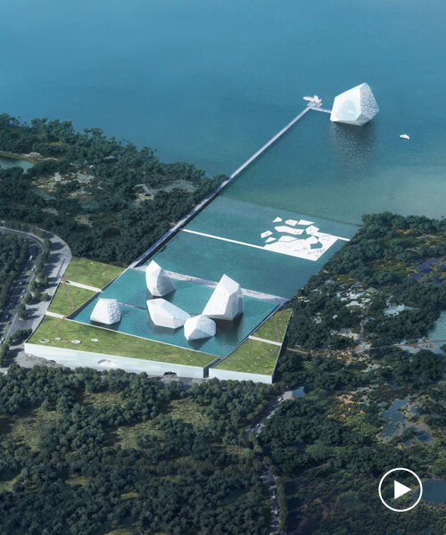 OPEN architecture envisions shenzhen maritime museum as a cluster of glass icebergs