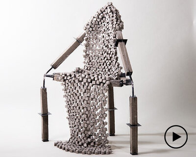 arashi abe uses 'asukesi' waste stones from japanese quarry to create one-of-a-kind chair