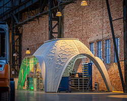 R-IGLO is 3D-printed workplace made from PET plastic waste