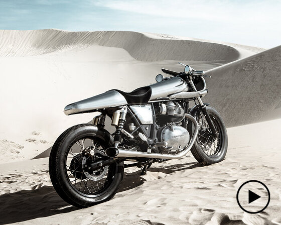 bandit9 jaeger's sci-fi body kit morphs royal enfield continental GT 650