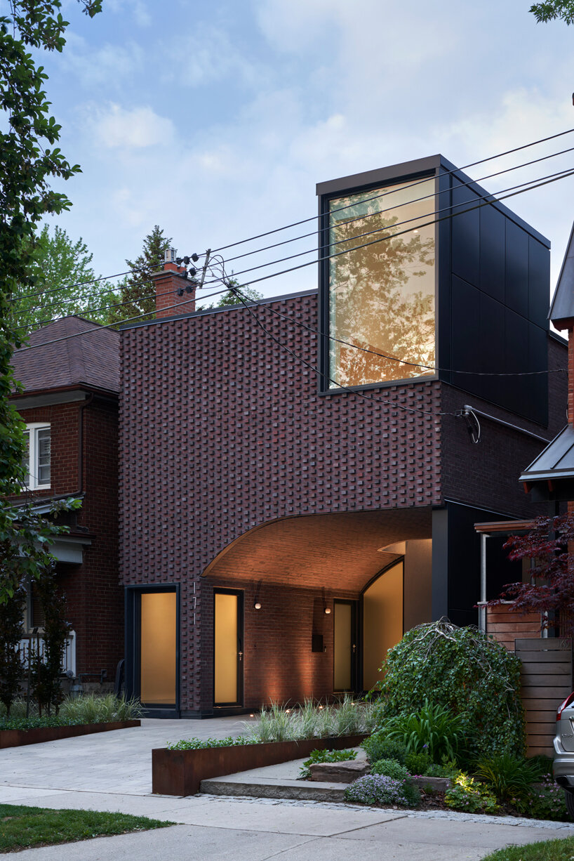 vaulted geometry extends throughout high park residence by BCA in toronto