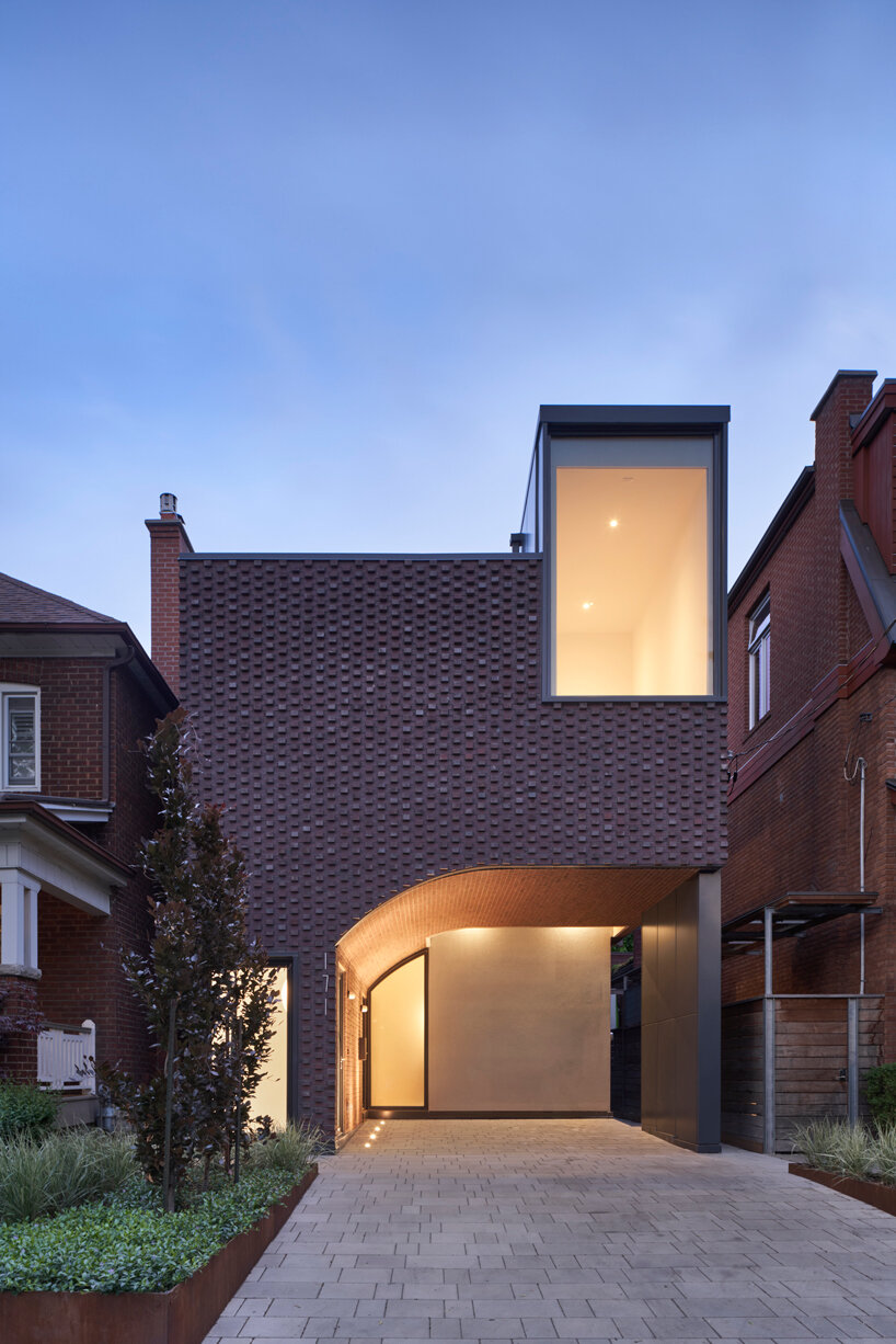 vaulted geometry extends throughout high park residence by BCA in toronto