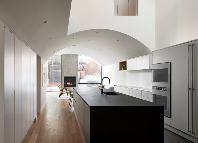 vaulted geometry extends throughout high park residence by BCA in toronto