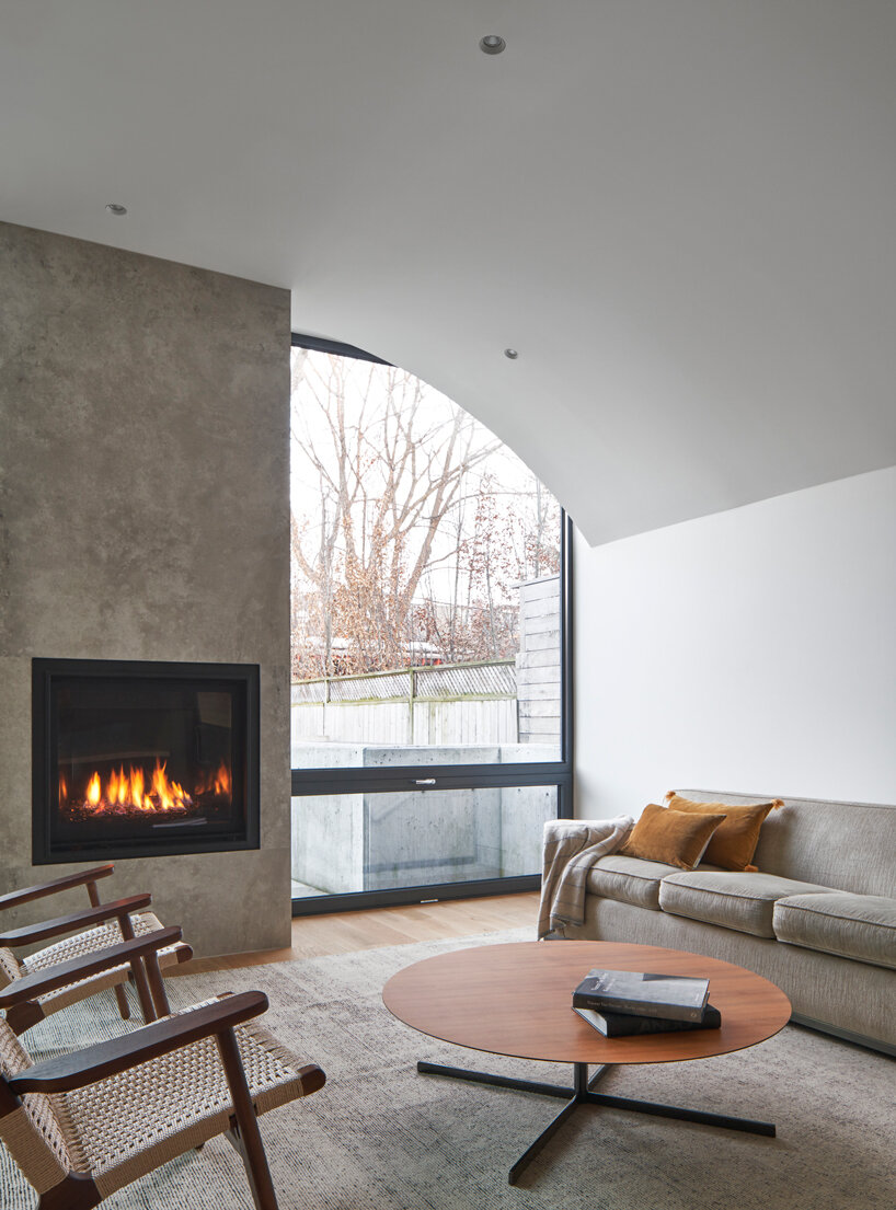 vaulted geometry extends throughout high park residence by BCA in toronto