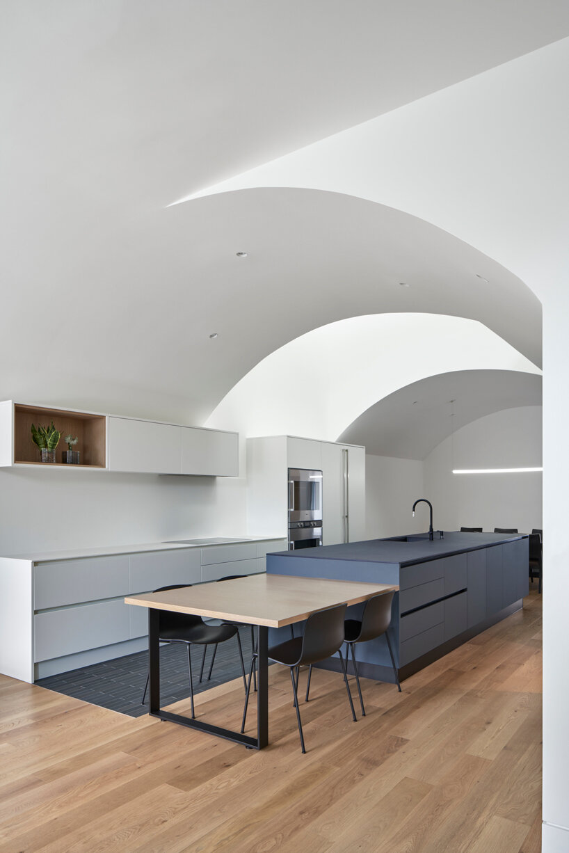 vaulted geometry extends throughout high park residence by BCA in toronto