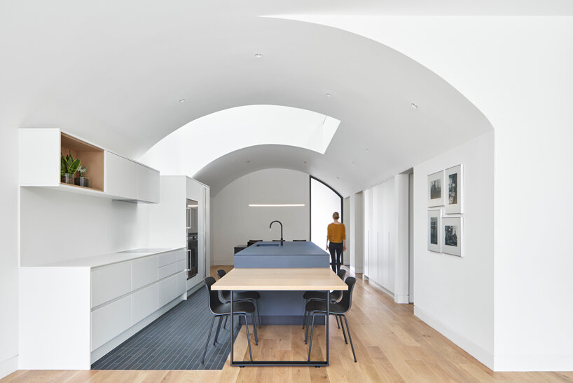 vaulted geometry extends throughout high park residence by BCA in toronto