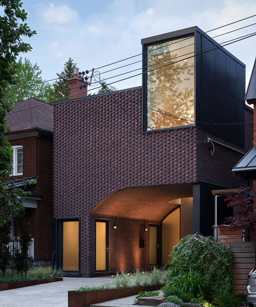 vaulted geometry extends throughout high park residence by BCA in toronto