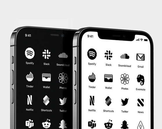 retrofy your iPhone with ben vessey's pixel perfect mac OS '84 inspired icons