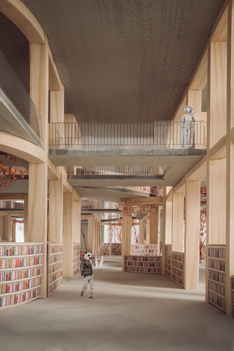 the human bran inspires bollingen's design for songdo library, south korea designboom