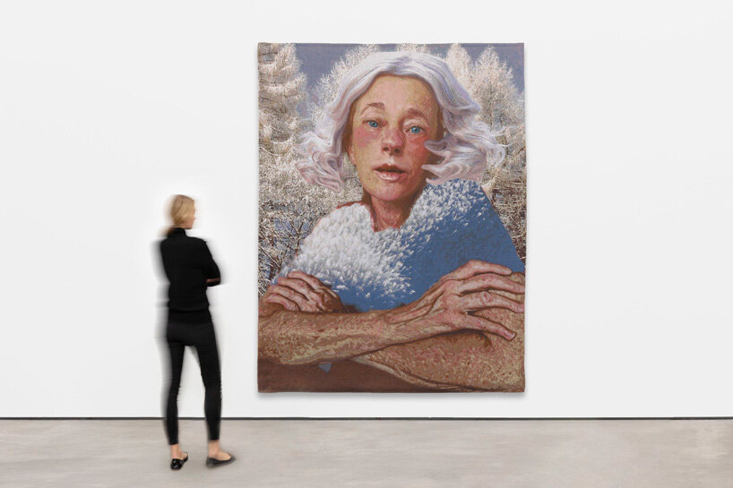 cindy sherman weaves her instagram pictures into tapestries at sprüth magers, los angeles