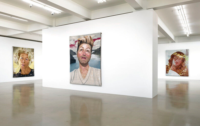 cindy sherman weaves instagram pictures into tapestries at sprüth magers