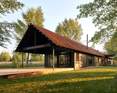 eric logan remodels his own home with a rusted metal roof in jackson, wyoming
