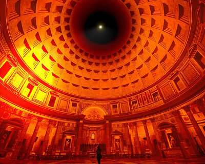 cosimo scotucci envisions the pantheon as the world's largest camera obscura