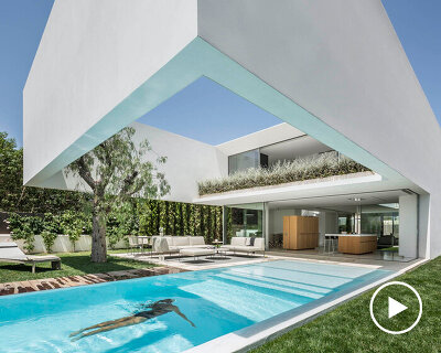 gallardo llopis arquitectos articulates private house in ibiza around three trees