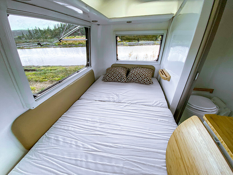 happier camper's 'traveler' trailer captures the magic of modular to get you off the grid