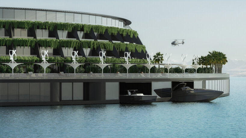Το hayri atak οραματίζεται ένα πλωτό ξενοδοχείο που περιστρέφεται γύρω από ένα κεντρικό άξονα designboom