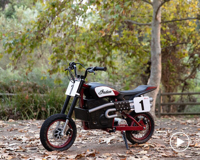 indian inspires young riders with the eFTR jr, its first electric mini-motorcycle