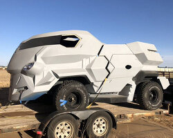 a dystopian sci-fi land rover from the 1995 film judge dredd is now for sale