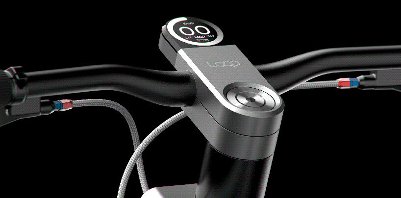 this bike by gaëtan francq features an atypical loop-shaped frame