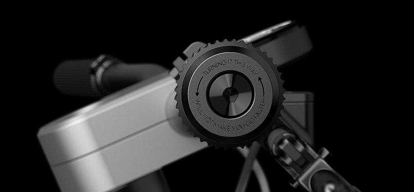 this bike by gaëtan francq features an atypical loop-shaped frame