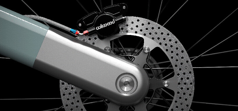 this bike by gaëtan francq features an atypical loop-shaped frame