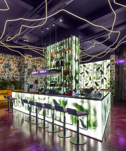 maden group adorns a lounge bar in kosovo with florim's captivating ceramic tiles