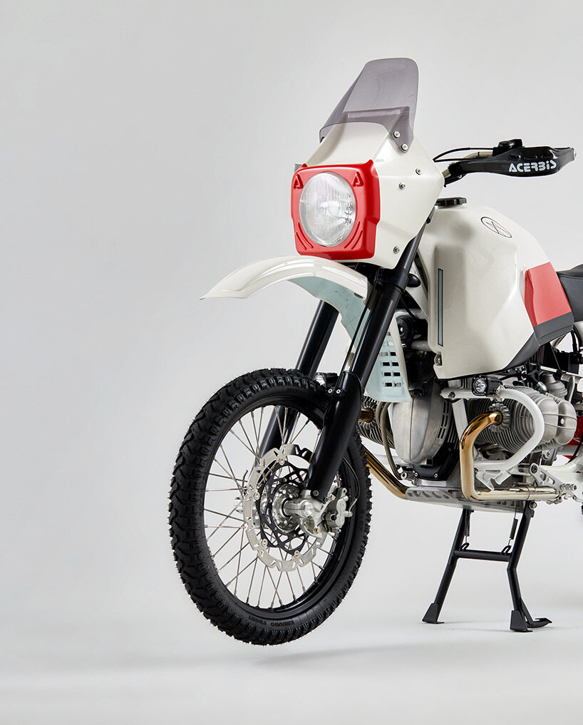 matias corea designs MYTH 001, a custom BMW R80G/S for an intensive future journey