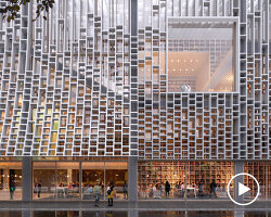 mecanoo plans macau central library with façade that opens like the pages of a book
