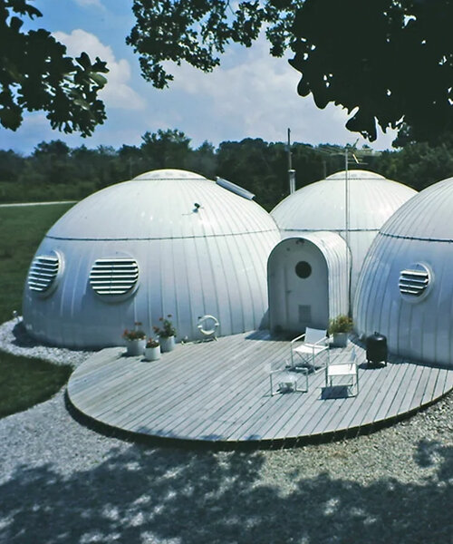 michael jantzen's dome cluster house from 1982 explores energy efficient, low-cost building