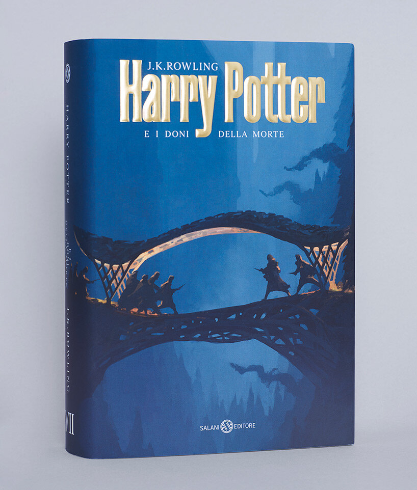 michele de lucchi + Harry Potter book covers designed by AMDL CIRCLE to mix fantasy and contemporary architecture