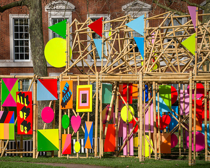 morag myerscough builds immersive bamboo installation in london to stimulate hope and joy