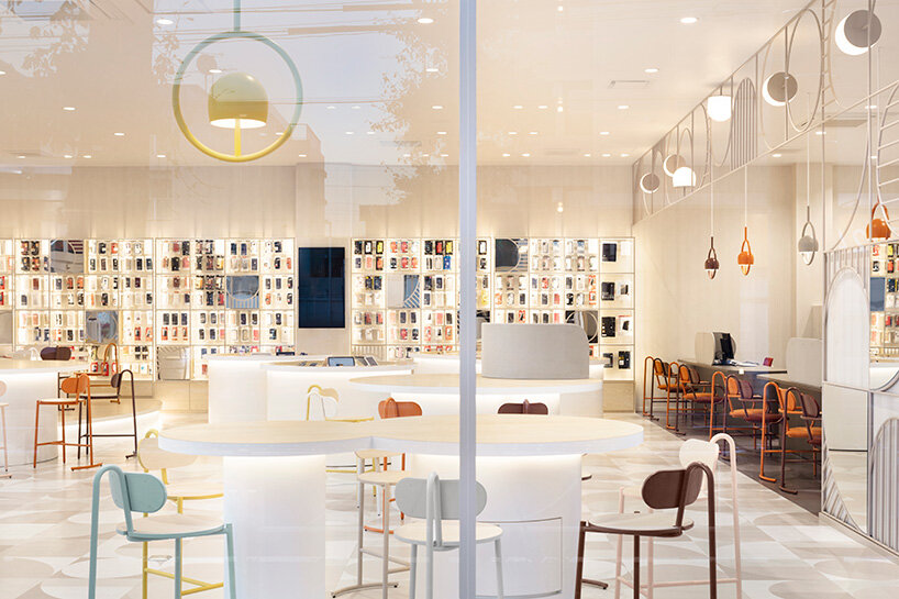 nendo unveils two-façade design for docomo, japan's largest mobile phone operator