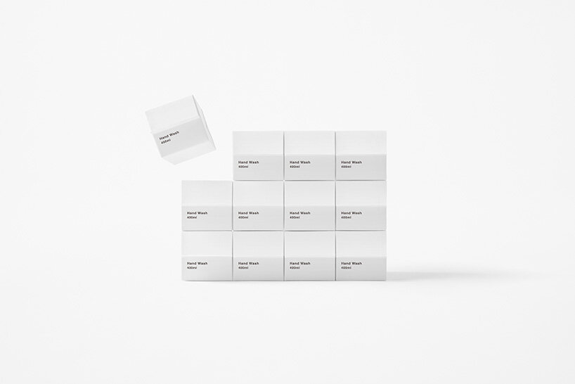 nendo tackles plastic waste with replaceable paper carton soap dispenser