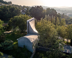 nicholas burns creates 'the chapel' as a place of meditation in sculptural concrete