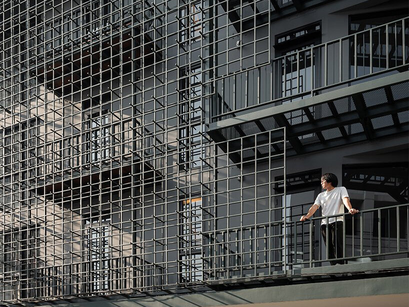 steel grids clad this boutique hotel designed by SIM STUDIO in bangkok designboom
