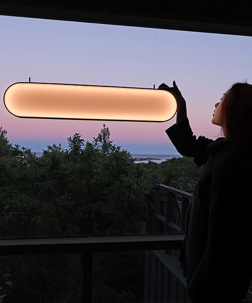 meet 'sunne', a self-powered ambient solar light that captures the hues of a sunset