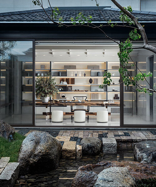 tranquil villa with verdant zen garden by T.K. chu settles in suzhou, china