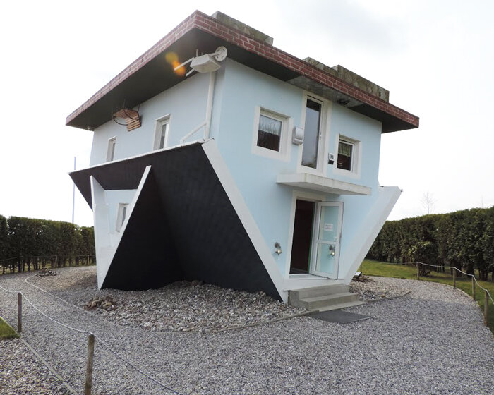 explore the strange and familiar world of upside down architecture