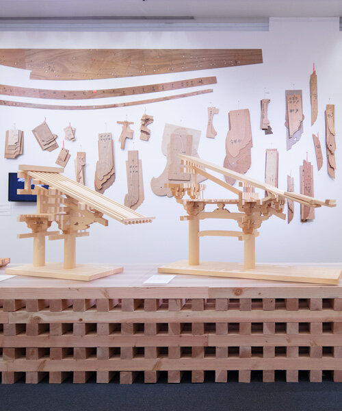 new york's japan society exhibits traditional japanese carpentry tools in set by sou fujimoto