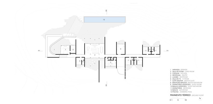 terracotta tinted walls adorn this hilltop weekend home in brazil by bernardes arquitetura