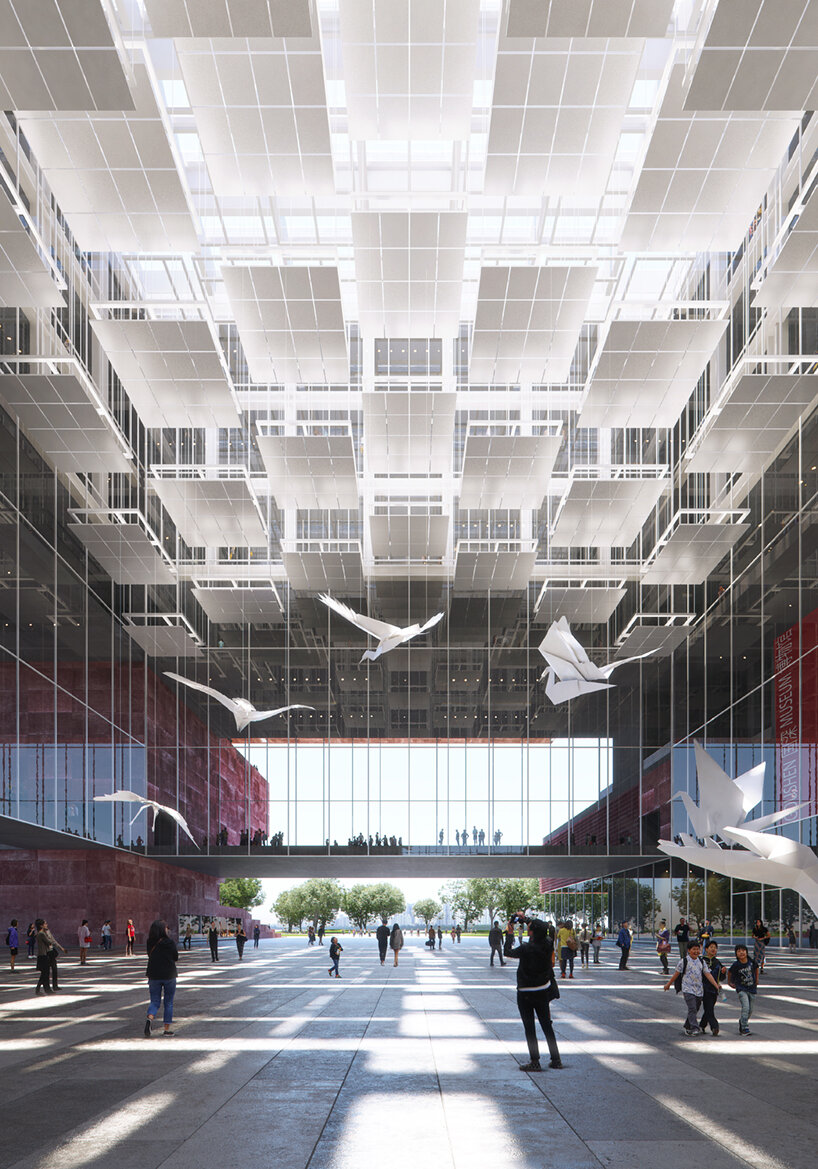 ODA + mecanoo propose design for floating guoshen museum in china