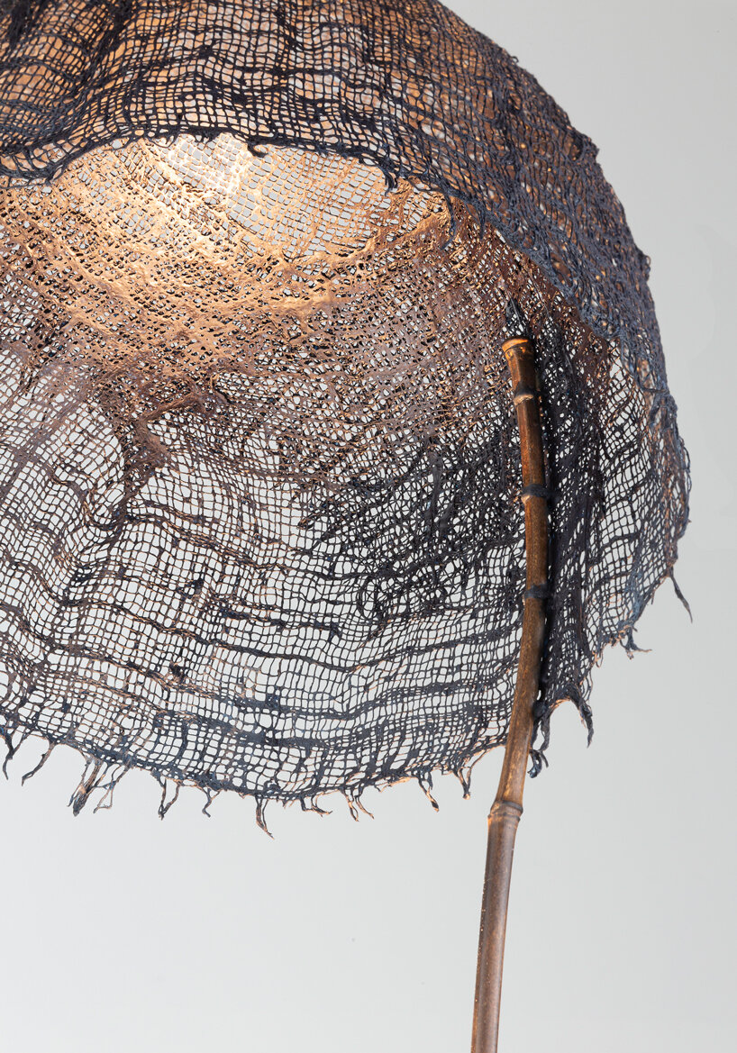 finely textured aluminum adorns A+A cooren's minimal furniture collection