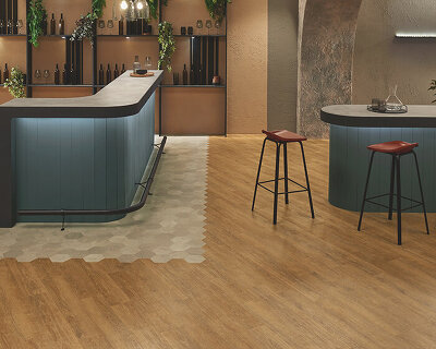 amtico's form luxury vinyl tiles recreate natural-look wood and stone