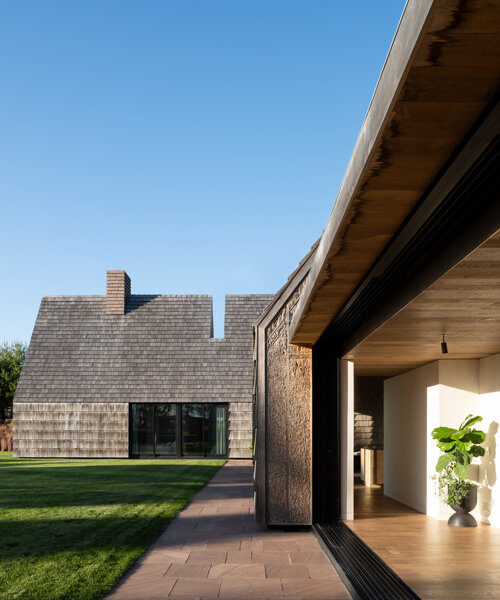 interconnected gabled volumes form this long island house by bates masi + architects