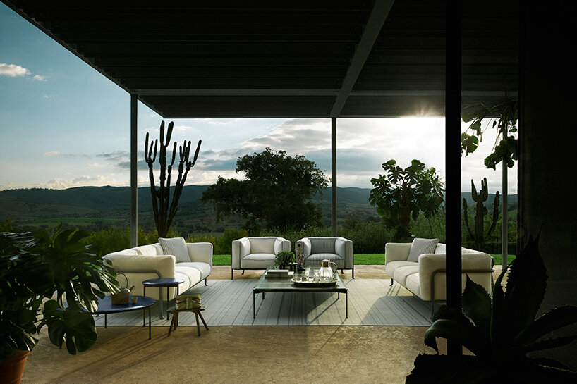 airplane-inspired borea for B&B italia grants eclectic outdoors harmony