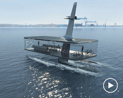 CAPTN vaiaro is an autonomous electric ferry concept for kiel fjord in germany