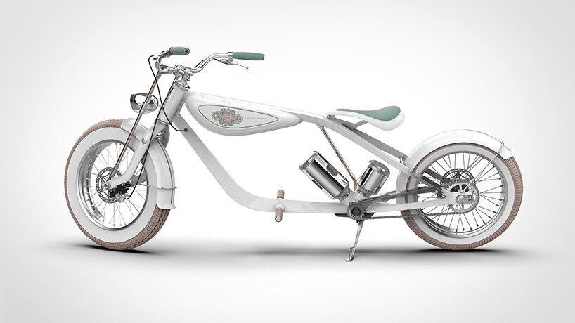 carota design's classic E-bike features a chopper-like frame style