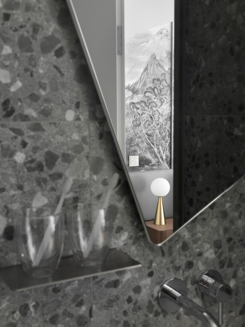 a muted palette of gray decorates this taipei apartment renovation by degree design