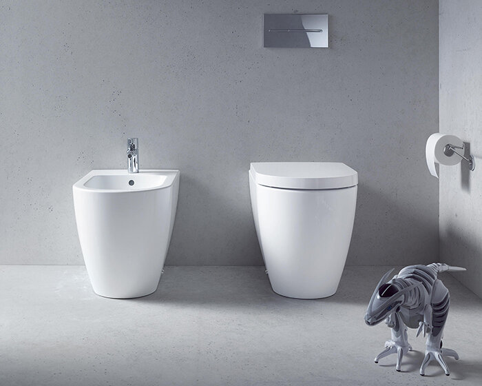 duravit’s hygieneflush pairs vortex power with antibacterial ceramic glaze
