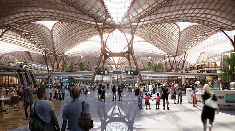 grimshaw selected competition winner with design of undulating shenzhen airport terminal